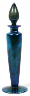 STEUBEN BLUE AURENE GLASS PERFUME BOTTLE