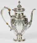 FRANK M WHITING CHAMPLAIN STERLING COFFEE POT