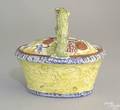 Pearlware lidded basket 19th c