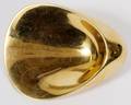 GEORG JENSEN 18KT YELLOW GOLD OYSTER SHELL BROOCH
