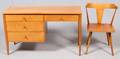 PAUL MCCOBB DESK AND CHAIR CIRCA 1950S