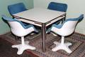 STYLE OF JOE COLOMBO POKER TABLE  CHAIRS C 1967