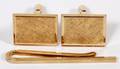 TIFFANY  CO 14KT GOLD TIE BAR  CUFFLINKS