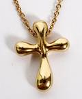 TIFFANY  CO 18KT GOLD CROSS PENDANT NECKLACE
