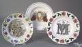 Three Staffordshire childrens plates