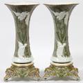 HENRI ARDANT  CO LIMOGES PORCELAIN VASES PAIR