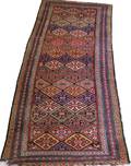 KURDISH NORTHWEST IRAN HAND WOVEN RUNNER C 1900