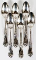 REED  BARTON LA MARQUISE STERLING TEASPOONS SIX