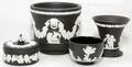WEDGWOOD BLACK JASPER WARE FOUR PIECES