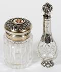 GORHAM STERLING  CUT GLASS VANITY JAR