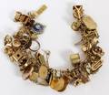 VINTAGE GOLD CHARM BRACELET