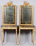 ADAMS STYLE CONSOLES  MIRRORS MODERN TWO SETS