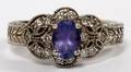 14KT WHITE GOLD  AMETHYST RING SIZE 7