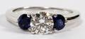 077CT DIAMOND  SAPPHIRE RING SIZE 6