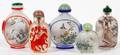 CHINESE GLASS SNUFF BOTTLES FIVE