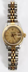 ROLEX 18KT GOLD AND STEEL LADYS WRIST WATCH