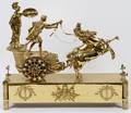 FRENCH GILT BRONZE FIGURAL MANTEL CLOCK