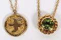 14KT  18KT YELLOW GOLD CHAINS W PENDANTS TWO