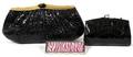 JUDITH LEIBER BLACK SNAKESKIN CLUTCH  ACCESSORIES