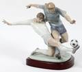 LLADRO PORCELAIN FIGURE GROUP SHOT ON GOAL