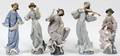 LLADRO PORCELAIN FIGURES ANGELS W INSTRUMENTS FIVE