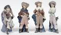 LLADRO PORCELAIN MUSKETEER FIGURES FOUR