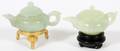 CARVED JADE TEAPOTS TWO