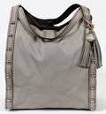 LANVIN PARIS STUDDED GREY LEATHER TOTE BAG