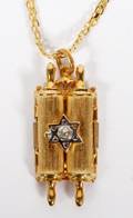 14KT YELLOW GOLD TEN COMMANDMENTS CHARM NECKLACE