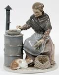 LLADRO PORCELAIN FIGURE CHESTNUT SELLER