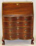 AMERICAN MAHOGANY SLANT FRONT DESK C 1930