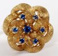 14KT GOLD AND BLUE SAPPHIRE RING