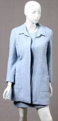 CHANEL BOUTIQUE LIGHT BLUE BOUCLE SHEATH  JACKET