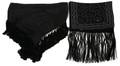 EMILIO PUCCI BLACK SILK SCARVES W FRINGE TWO