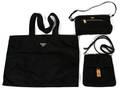 PRADA BLACK NYLON BAGS THREE