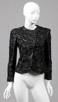 ARMANI COLLEZIONI BLACK SILK RIBBON JACKET