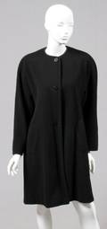 GIORGIO ARMANI LE COLLEZIONI BLACK WOOL COAT