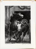 JOHN STEUART CURRY LITHOGRAPH PRIZE STALLIONS 1938