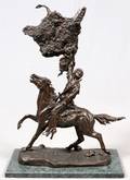 AFTER FREDERIC REMINGTON RECAST BRONZE SCULPTURE