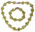 DANISH STERLING  ENAMEL NECKLACE AND BRACELET SET
