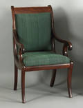 Philadelphia classical mahogany armchair ca 1835