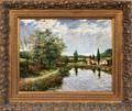 OIL ON CANVAS EUROPEAN SUMMER LANDSCAPE