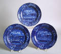 Three Historical blue Staffordshire plates 19th c
