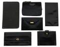 DESIGNER BLACK LEATHER WALLETS SIX