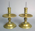 Pair of Dutch brass pricket sticks 17th c
