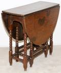 ENGLISH OAK GATELEG TABLE 19TH C