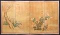 JAPANESE 4PANEL HAND PAINTED SCREEN