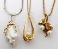 PEARL PENDANTSW GOLD  STERLING NECKLACES