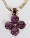 AMETHYST QUARTZ PENDANT ON A STERLING NECKLACE