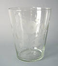 Large clear blown glass Stiegel type flip early 19th c
